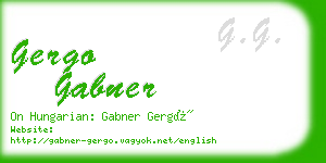gergo gabner business card
